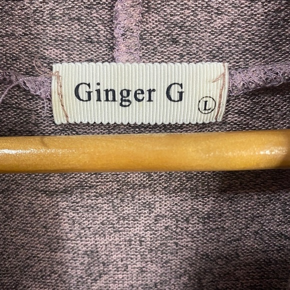 Ginger G Pink-ish with Gray Specks Women's Turtleneck Light Knit Sweater Size L - Picture 2 of 9